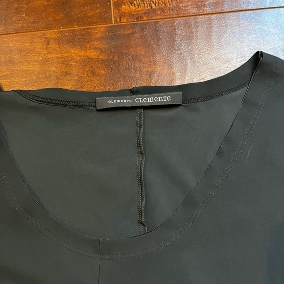 Elemente Clemente Black Stretch Large Pocket Throw On Dress Sz 5 - Picture 5 of 6